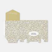 Dank u 60e verjaardag goud / wit patroon bedankdoosjes (Uitgevouwen)