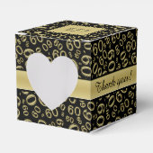 "Dank u": 60e verjaardagsfeestje goud/zwart thema Bedankdoosjes (Voorkant Zijde)