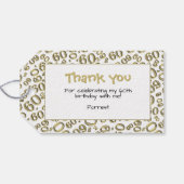 Dank u 60ste Verjaardag Nummer Patroon Zwart/Wit Cadeaulabel (Achterkant Horizontaal)