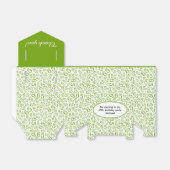 Dank u 65e verjaardag groen/wit patroon bedankdoosjes (Uitgevouwen)