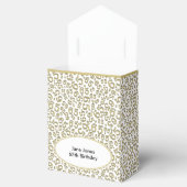 Dank u 65th Verjaardag Goud/Wit Nummer Patroon Bedankdoosjes (Geopend)