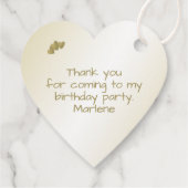 Dank u 70th Cool Nummer Patroon Goud en Wit Bedankjes Labels (Achterkant)