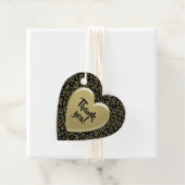 Dank u 70th Cool Nummer Patroon Goud en Zwart Bedankjes Labels (In situ)