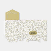 Dank u 75e Goud/Wit Willekeurig Getal Patroon Bedankdoosjes (Uitgevouwen)