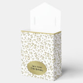 Dank u 75e Goud/Wit Willekeurig Getal Patroon Bedankdoosjes (Geopend)