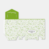 Dank u 75e Groen/Wit Willekeurig Getal Patroon Bedankdoosjes (Uitgevouwen)