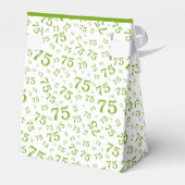 Dank u 75e Groen/Wit Willekeurig Getal Patroon Bedankdoosjes (Achterkant)