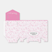 Dank u 75e roze/wit willekeurig nummerpatroon bedankdoosjes (Uitgevouwen)