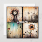 Dank u 7 bedankkaart (Voorkant / Achterkant)