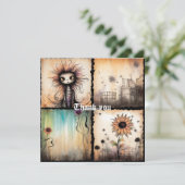 Dank u 7 bedankkaart (Staand voorkant)