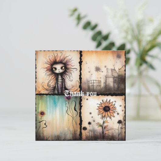 Dank u 7 bedankkaart (Staand voorkant)