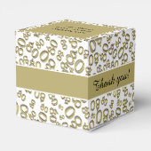 "Dank u" 80e verjaardag Gouden Getal Patroon Bedankdoosjes (Achterkant)