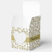 "Dank u" 80e verjaardag Gouden Getal Patroon Bedankdoosjes (Geopend)