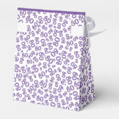 Dank u 80ste Verjaardag Paarse Nummer Patroon Bedankdoosjes (Achterkant)