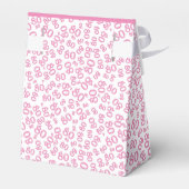 Dank u 80ste Verjaardag Roze/Wit Nummerpatroon Bedankdoosjes (Achterkant)