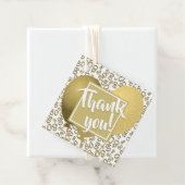 Dank u 80th Nummerpatroon Goud en Wit Bedankjes Labels (In situ)