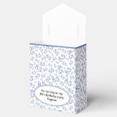 Dank u 85e Blauw/Wit Willekeurig Getal Patroon Bedankdoosjes (Geopend)