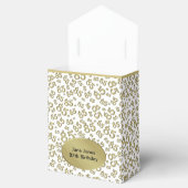 Dank u 85e Goud/Wit Willekeurig Getal Patroon Bedankdoosjes (Geopend)