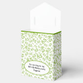 Dank u 85e groen/wit willekeurig nummerpatroon bedankdoosjes (Geopend)