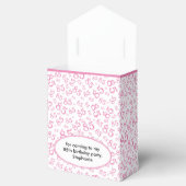 Dank u 85e roze/wit willekeurig nummerpatroon bedankdoosjes (Geopend)