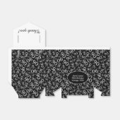 Dank u 90th Willekeurig Nummerpatroon Zwart/Wit Bedankdoosjes (Uitgevouwen)