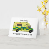 Dank u aan Ambulancepersoneel Kaart (Gele Bloem)