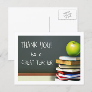 Dank u aan een geweldige leraar briefkaart