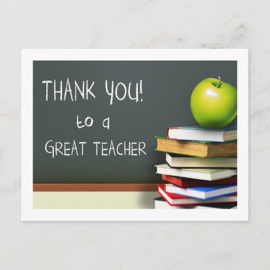 Dank u aan een geweldige leraar briefkaart (Voorkant)