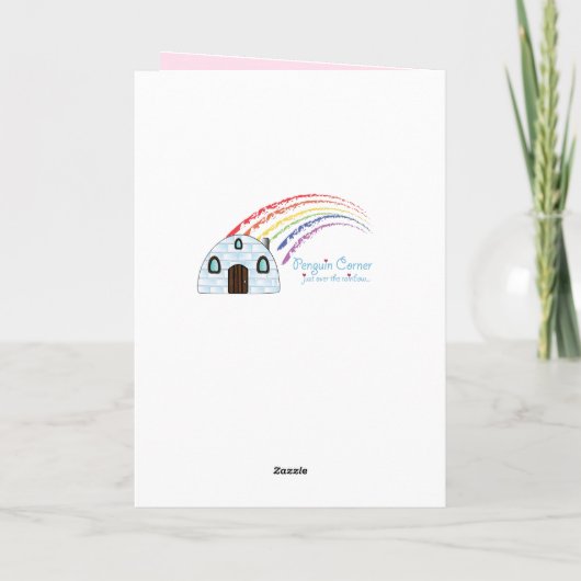 Dank u aan een het Schaatsen van het Ijs Bus Bedankkaart (Achterkant)