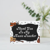 Dank u aan Mijn Leraar van de Muziek Briefkaart (Staand voorkant)