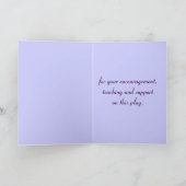 Dank u aan Mijn Leraar van het Drama met Maskers: Bedankkaart (Binnen)