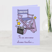 Dank u aan Mijn Leraar van het Drama: Spel Bedankkaart (Voorkant)