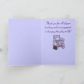 Dank u aan Mijn Leraar van het Drama: Spel Bedankkaart (Binnen)