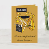 Dank u aan Mijn Leraar van het Drama: Spel Bedankkaart (Voorkant)