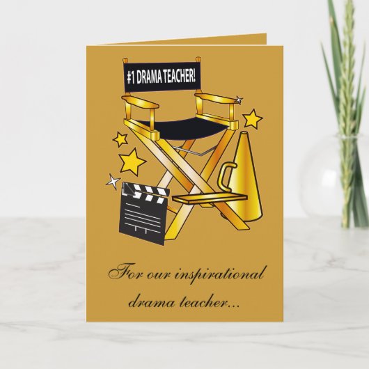 Dank u aan Mijn Leraar van het Drama: Spel Bedankkaart (Voorkant)