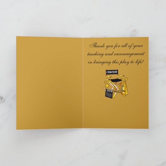 Dank u aan Mijn Leraar van het Drama: Spel Bedankkaart