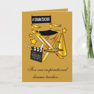 Dank u aan Mijn Leraar van het Drama: Spel Bedankkaart