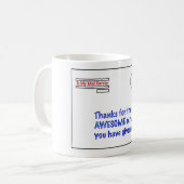 dank u aan mijn postmaatschappij koffiemok (Voorkant links)