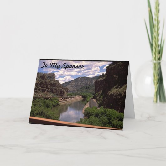 Dank u aan Mijn Sponsor Bedankkaart (Voorkant)