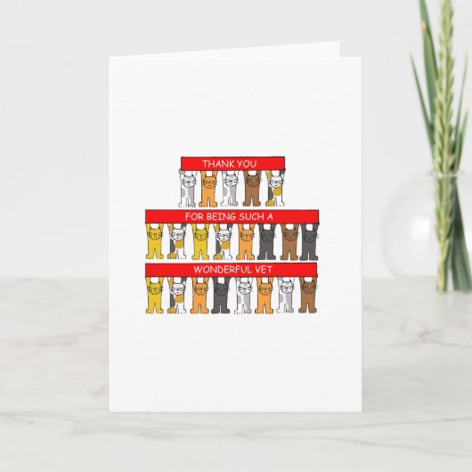 Dank u aan Prachtige Dierenarts Bedankkaart (Voorkant)