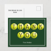 Dank u Aangepast Tennis Aangepast Briefkaart (Voorkant / Achterkant)