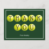 Dank u Aangepast Tennis Aangepast Briefkaart (Voorkant)