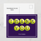 Dank u Aangepast Tennis Aangepast Briefkaart (Voorkant / Achterkant)