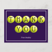 Dank u Aangepast Tennis Aangepast Briefkaart (Voorkant)