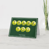 Dank u Aangepast Tennis Aangepast Kaart (Voorkant)