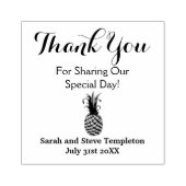 Dank u aangepaste ananas bruiloft rubberen stempel (Afrduk)