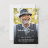 Dank u aangepaste begrafenis foto sympathie tribut bedankkaart (Voorkant)