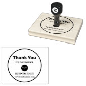 Dank u aangepaste elegante script cirkel tekst rubberstempel (Gestempeld)