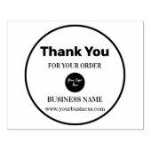 Dank u aangepaste elegante script cirkel tekst rubberstempel (Afrduk)