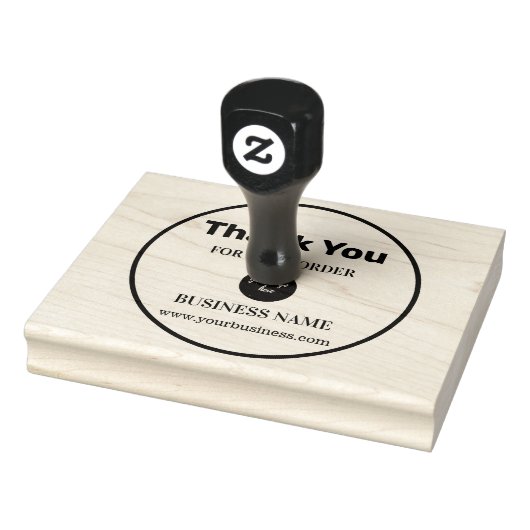 Dank u aangepaste elegante script cirkel tekst rubberstempel (Stempel)